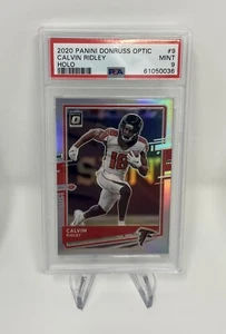 2020 Donruss Optic Calvin Ridley Holo 9 PSA-Graded 9 Mint Card - Picture 1 of 2