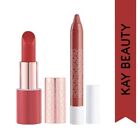 Kay Beauty Matte Lips Combo - Lip Crayon - Wee Hours & Matte Lipstick - Backstag