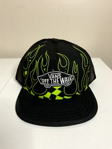 Vans Off The Wall Classic Patch Trucker Plus-Lime Green/Black Boys Cap One Size - Picture 1 of 13