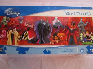 Disney Panoramas "Villains" 750 piece Jigsaw Puzzle 11"x36" New~ Factory Sealed - Picture 1 of 4