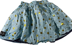 Matilda Jane Gilded Greens Skirt Hello Lovely Girls 8 Gold Foil Dot Mint Twirl - Picture 1 of 9