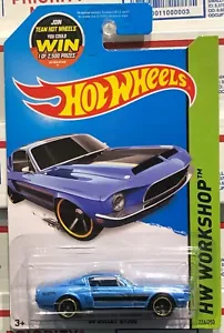 2015 HOT WHEELS '68 SHELBY GT500, #226/250, HW WORKSHOP, BLUE, MUSCLE MANIA - Picture 1 of 6
