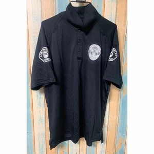 LAPD Los Angeles Police Academy Polo Shirt Black Size L - Picture 1 of 8