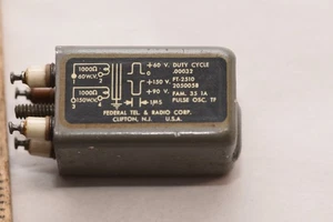 Vintage FEDERAL -FT-2510  PULSE Oscillator Transformer - NOS - CLIFTON NJ USA - Picture 1 of 4