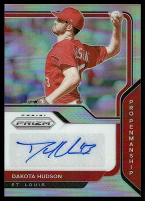 2021 Panini Prizm Pro Penmanship Prizms Silver #4 Dakota Hudson Auto - BB - Image 1 of 2