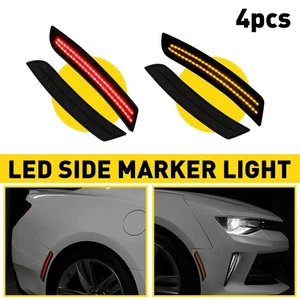 Front&Rear Left&Right LED Side Marker Lights For 2016-2021 Chevrolet Camaro 2017 - Picture 1 of 13