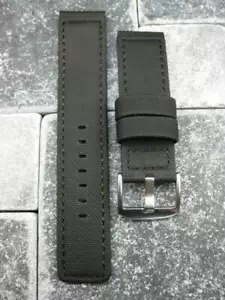 New 22mm PVC Rubber Band Black Diver Watch Strap Maratac Elite Black for OMEGA - Picture 1 of 7