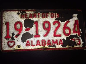 Alabama 1973 ~ placa de licencia ~ etiqueta - Imagen 1 de 1