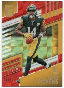Elite Red #125 2022 George Pickens RC 280/399 Pittsburgh Steelers - Imagen 1 de 1