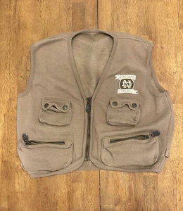 University Of Notre Dame Fighting Irish Full Zip Safari Vest Jacket Medium - Picture 1 of 5