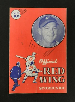 ROCHESTER RED WINGS AAA BÉISBOL SCORECORD 1948  Foto 1 de 2