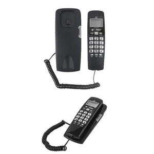 TELEFONO FISSO TASTI GRANDI TAVOLO DISPLAY DA MURO CASA HOTEL PER ANZIANI NERO - Foto 1 di 4