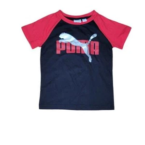 Puma Boys Black & Red T-Shirt Size T3 - Picture 1 of 4