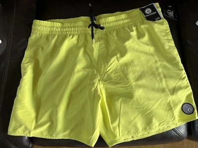 NEW Volcom Bathing Suit Trunks Surf Shorts Men’s Bright Yellow Size XXL - Image 1 of 4