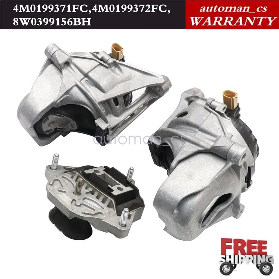 Juego de 3 soportes de motor y montaje de transmisión para Audi S4 S5 Quattro 17-20 Foto 1 de 4