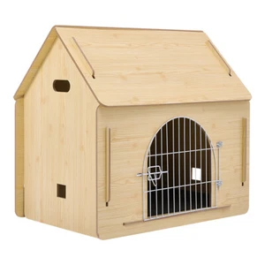 Wooden Dog Kennel In/Outdoor with Waterproof Roof Pet House Shelter Animal Hutch - Picture 1 of 10