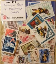 Lot: 799 Used World Postage stamps Depicting TRANSPORT 14g. Excellent 