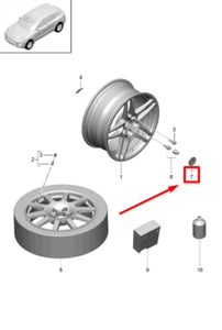 Porsche Macan 95B Wheel Centre Cap 95B601150D041 95B.601.150.D NEW GENUINE - Picture 1 of 2