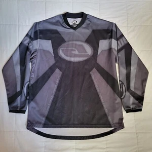 MD Answer Racing MX Offroad Jersey Long Sleeve Black Gray All Over Print Mens - Picture 1 of 8
