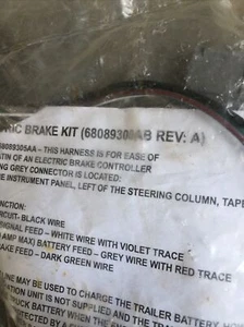 Jeep Grand Cherokee Electric Brake Kit Harness 68089300AB Rev A NWT New  - Bild 1 von 2