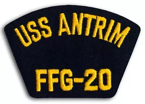 US Navy FFG-20 USS Antrim Guided Missile Frigate Cap Patch Bügelbild (b) - Bild 1 von 1