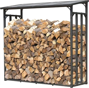 Scaffalatura in Metallo per Legna Da Ardere, 185 X 70 X 185 Cm, 2,3 M3, Colore: - Foto 1 di 12