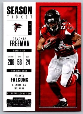 2017 Panini Contenders Ticket Devonta Freeman Atlanta Falcons #3 - Image 1 of 2