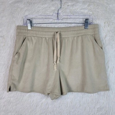 Large Juicy Couture Tan Velour Drawstring Shorts 3" Inseam Casual - Image 1 of 4