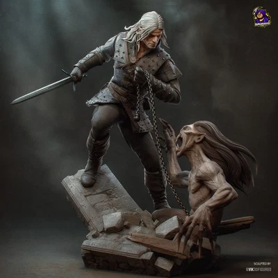 Geralt - Witcher (books series) - Fan Art Figur - 3D Resin Print 251mm - Bild 1 von 4