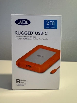 *NEW* LaCie 2TB Rugged USB 3.0 / Thunderbolt HDD External Storage Hard Drive - Image 1 of 4