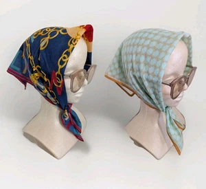 2-teiliges Set Vintage Celine Paris Bandana Einstecktuch Schals 22 Zoll - Bild 1 von 14