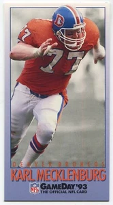 1993 GameDay #466 Karl Mecklenburg Denver Broncos - Picture 1 of 2
