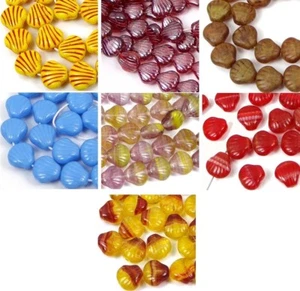 25 cuentas checas de vidrio marino 9 mm - elige el color - Imagen 1 de 8