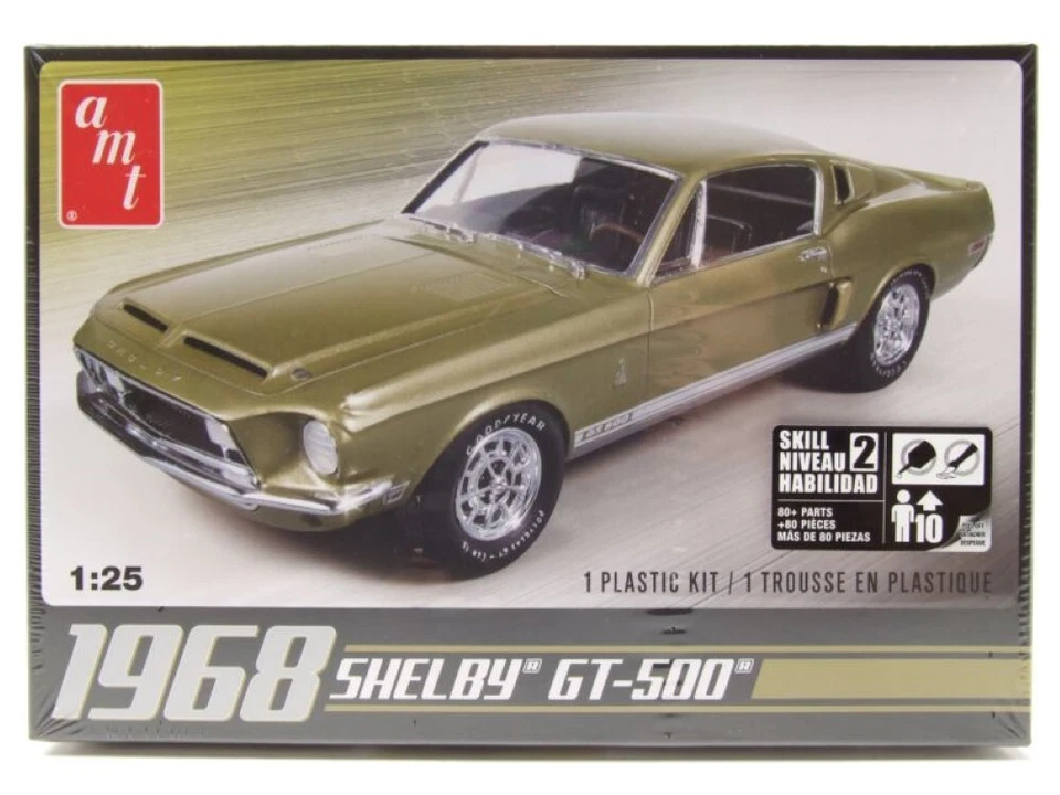 Ford Shelby MUSTANG Gt 500 1968 Kit Modellismo Plastica Modellino Auto 1:25 AMT - Immagine 1 di 4
