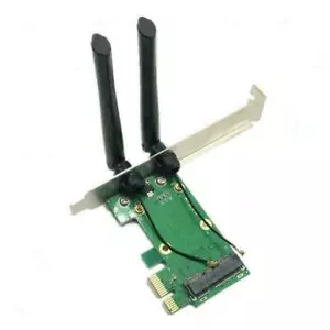 Wireless Wifi Network Card Mini PCI-E To PCI-E 1x Desktop 2x Adapter S7C5 V7N3- - Bild 1 von 9