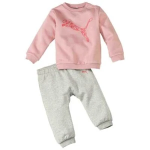 Puma Tracksuit Pink/Grey Minicats Jog Suit Girls Baby Infant 58030514 - Picture 1 of 3