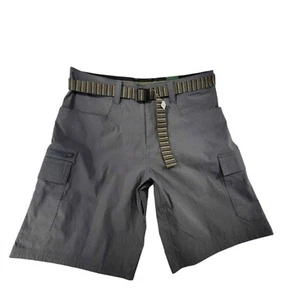 Orvis Tech Cargo Shorts Mens 32 Asphalt Gray Belted 9" Inseam Brand New Comfort - Picture 1 of 10