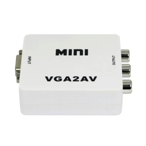 Mini VGA a Convertidor PC a TV PAL NTSC Adaptador (Blanco) VGA a - Imagen 1 de 12