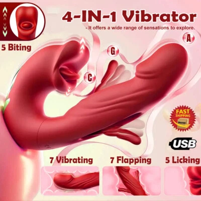 2025 Flapping Licking Tongue Vibrator Clit G Spot Stimulator Sex Toy for Women - image 1 of 4