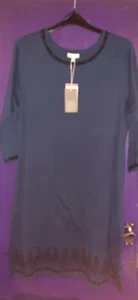 MONSOON TEAL/BLACK JUMPER DRESS EXTRA LARGE BNWT - Picture 1 of 4