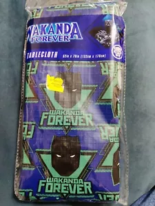 Marvel's Black Panther Wakanda Forever Tablecloth 52" x 70" NWT - Picture 1 of 2