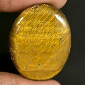 45.35Ct 100%Natural Tiger's Eye Oval Cabochon untreated Gemstone 