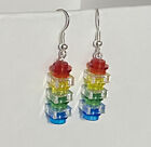 LEGO Earrings - Red Yellow Green & Blue Dangle Brand New Handmade Custom Jewelry