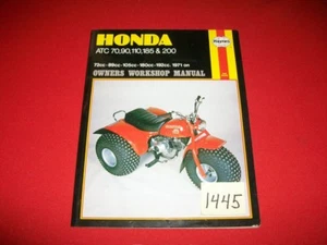 HONDA ATC 70 90 110 185 200 1971 ON OWNERS WORKSHOP MANUAL 72,89,105,180,192 CC - Picture 1 of 4