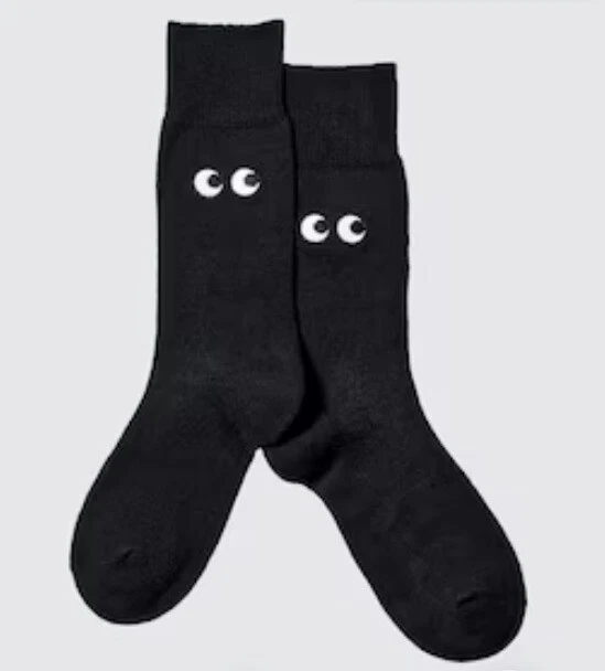 UNIQLO anya hindmarch HEATTECH Socks longer Light Black 25-27cm Japan 468493