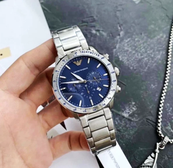 Wristwatch for Men 43mm Case Stainless Steel, Stainless Steel - image 1 of 1