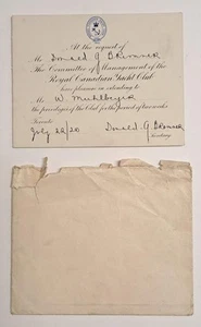 1920 Royal Canadian Yacht Club Extended Privileges Card with Member Information - Picture 1 of 4