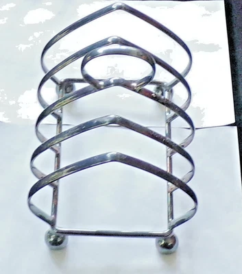 CHELTENHAM ENGLAND 4 rebanadas de metal plateado para tostadas/soporte ranurado Foto 1 de 4