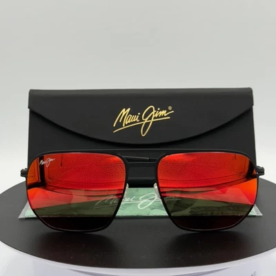 Maui Jim Sharks Cove Black Hawaii Lava Polarized Sunglasses MJ605-02 - Image 1 of 4