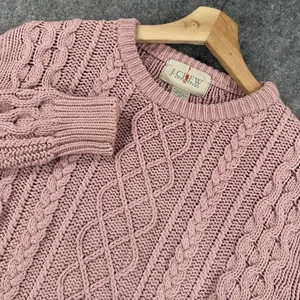 J Crew Oarsman Sweater Womens Medium Cable Knit Pullover Classic Knitwear - Picture 1 of 11